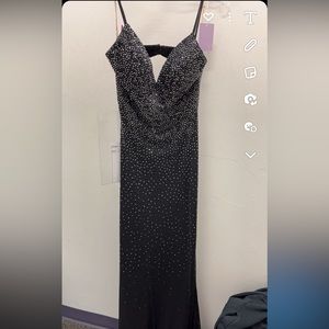 Black ball/prom dress with silver sequence